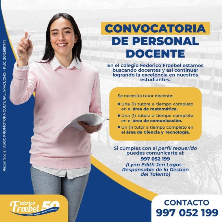 Convocatoria de personal docente