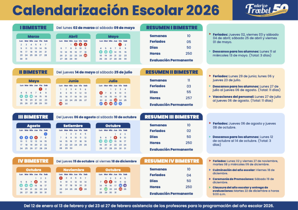 Calendarización Escolar 2026